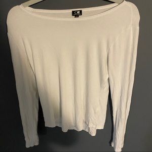 white long sleeve cable and gauge